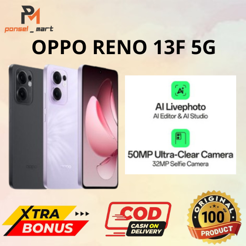 OPPO RENO 13F 5G  8/256GB SECOND - FULLSET - BERGARANSI