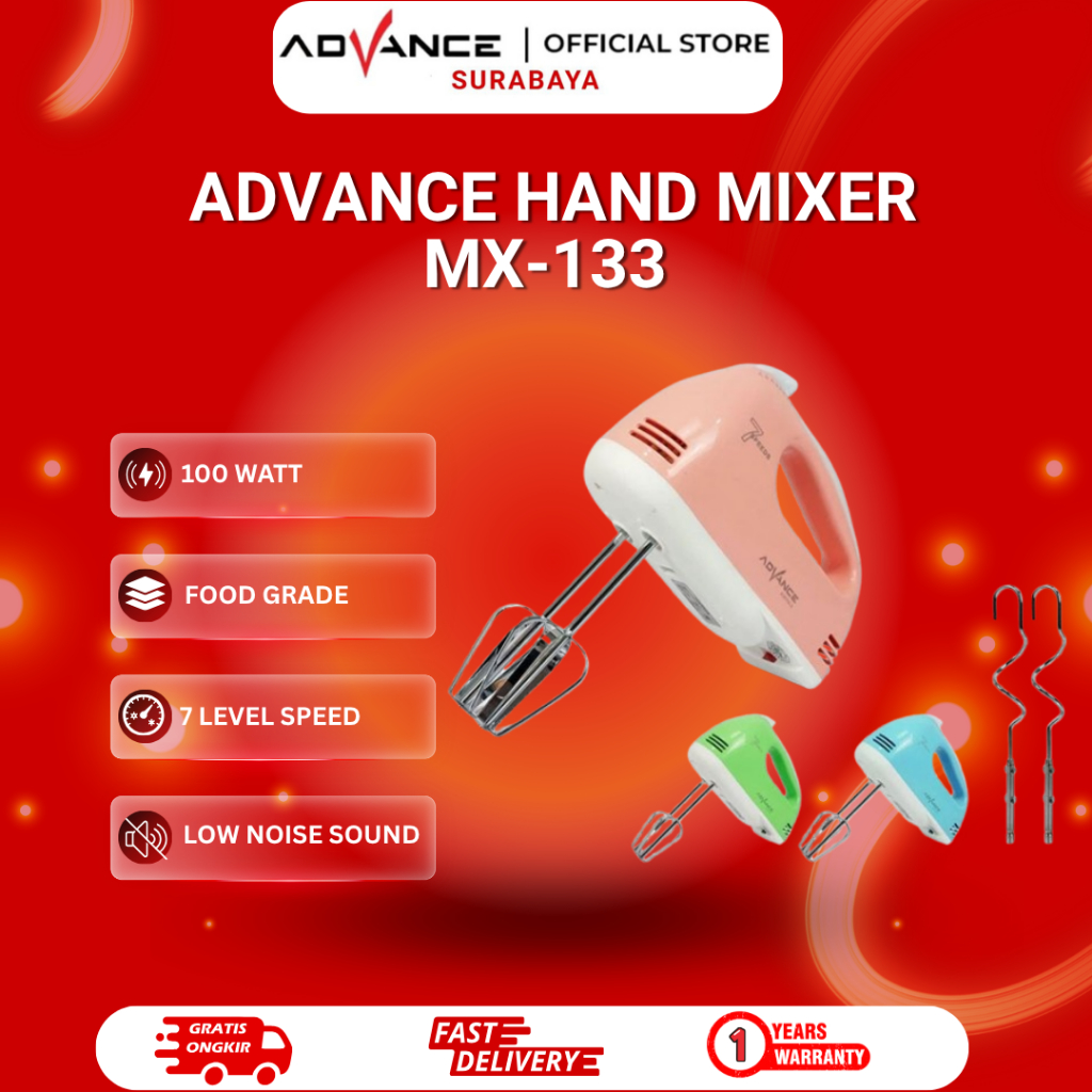 Advance MX-133 Hand Mixer Pengaduk Adonan / Hand Mixer Advance MX133