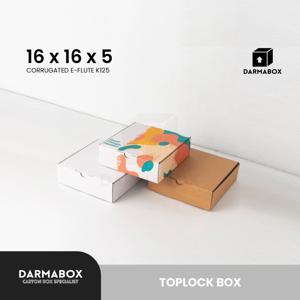 Box 16x16x5 Packaging Aksesoris/Gift box/Cookies/Cake/Hampers/Kardus/Box