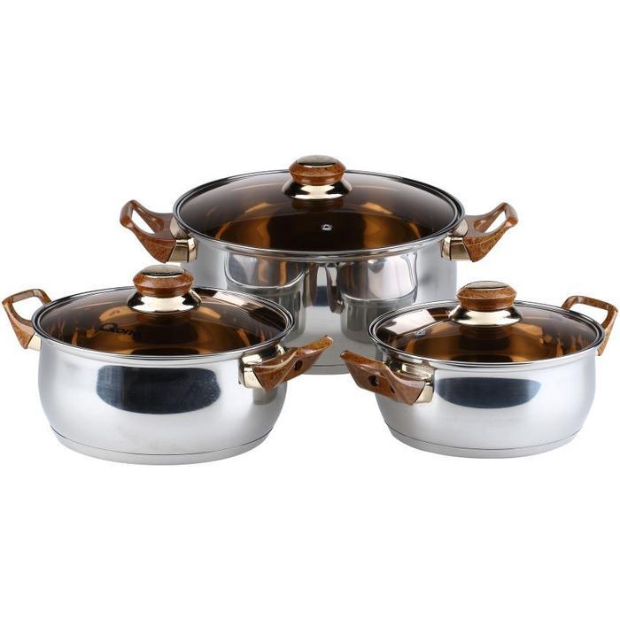 Panci Stainless Steel + Tutup Kaca Satuan Oxone OX-933P - Ukuran 18 Cm