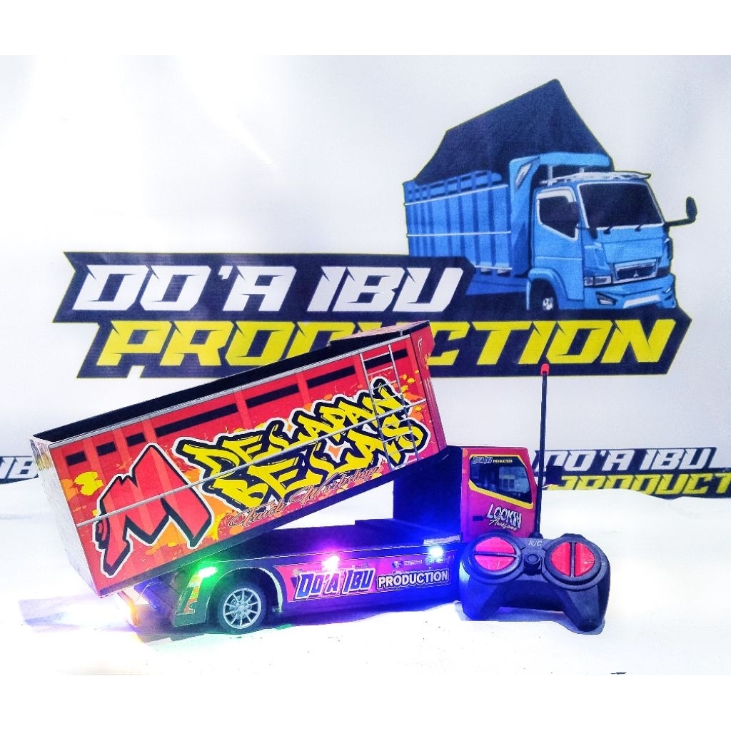 MINIATUR TRUK OLENG PADUAN MODEL DUM DAM REMOT CONTROL BATRAI BISA DI CAS.
