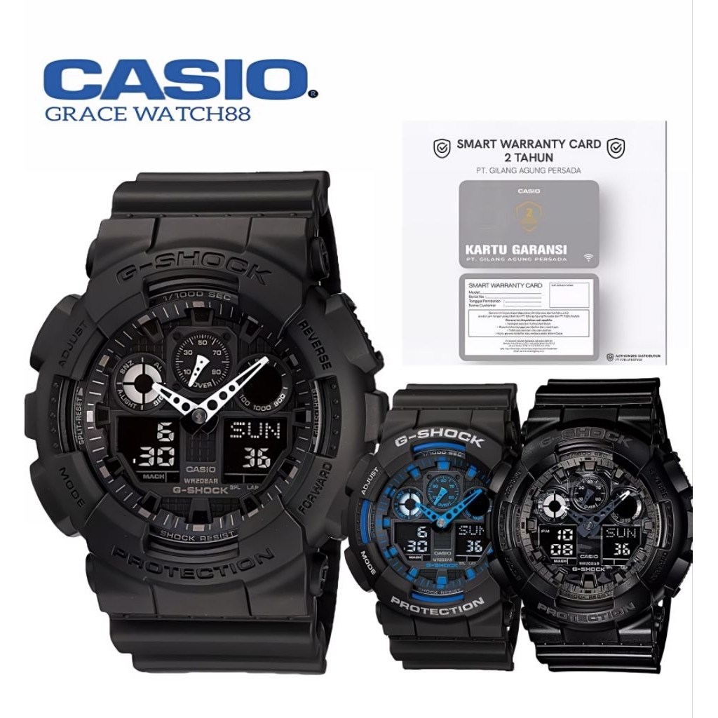 Promo Jam tangan Casio G-Shock Seri Ga-100-1a1dr / ga-100-1a2dr / ga-100cf-1adr gshock original jam 