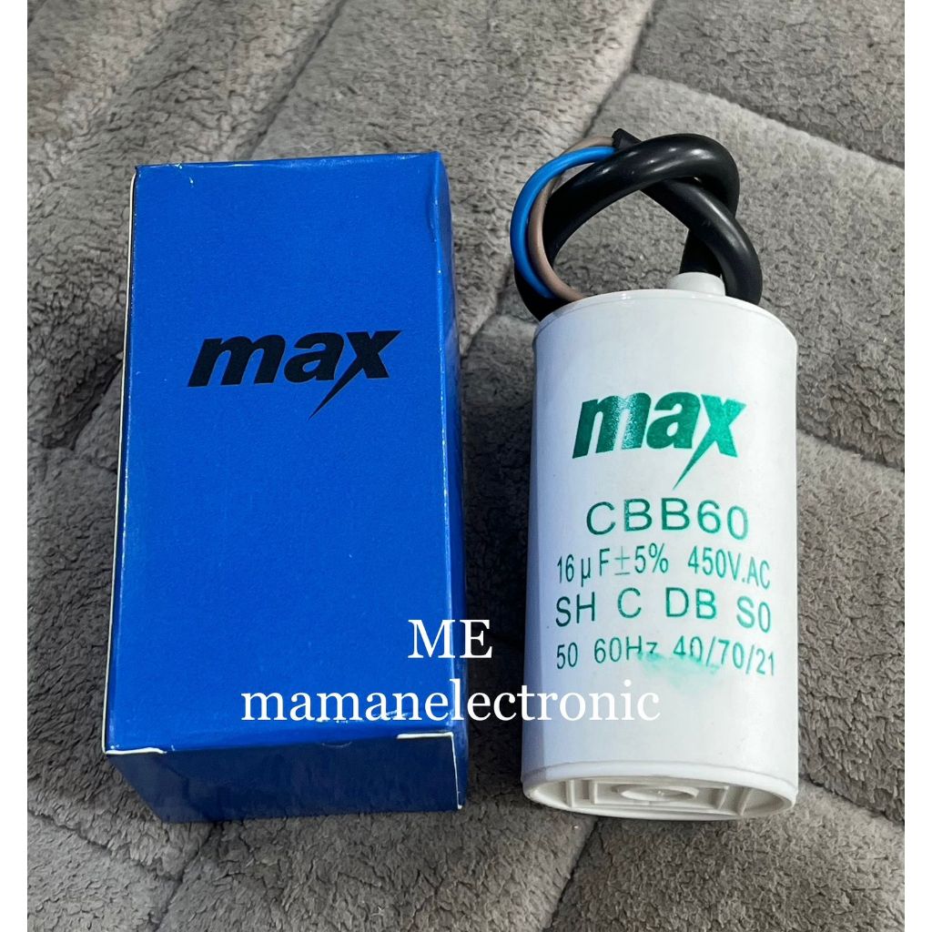 KAPASITOR ELCO AC BULAT 16UF 450V / KAPASITOR MESIN CUCI 16UF 450V