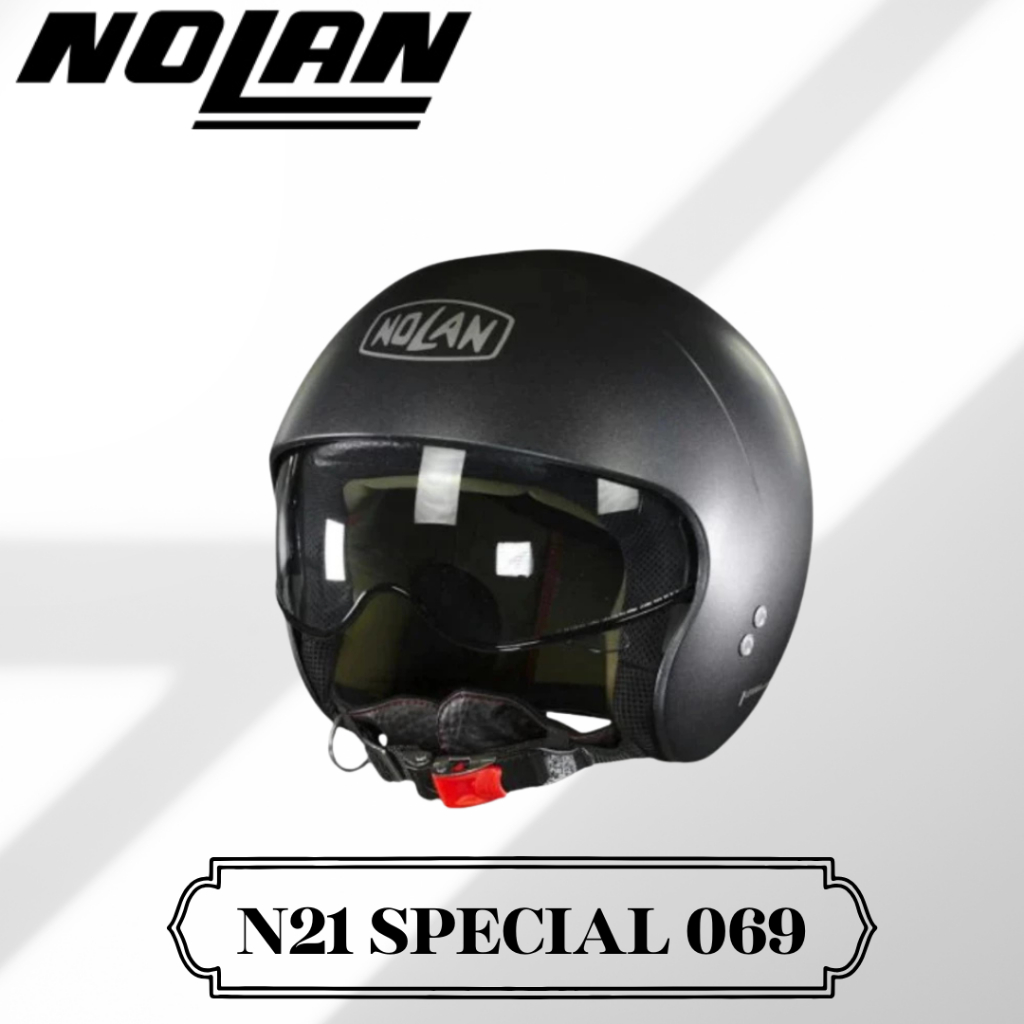 Nolan N21 Special Black Graphite 069 Scooter Helmet Half Face Helm SNI