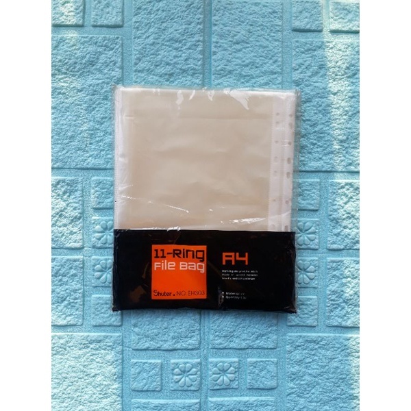 SHUTER No EH303 11 Ring File Bag Clear Sheet ukuran A4 isi 100