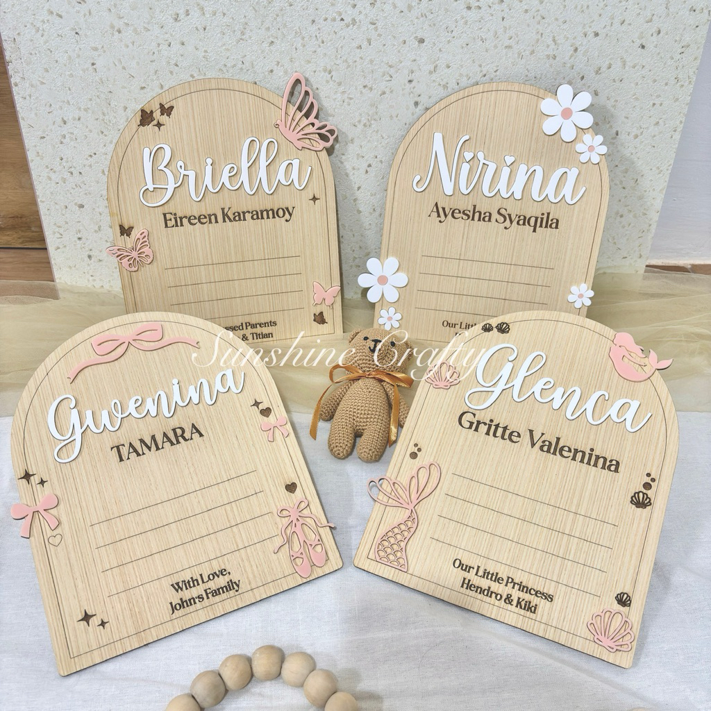 Hospital Board kubah ornamen | Hospital Board | Baby Board | Papan Nama Bayi