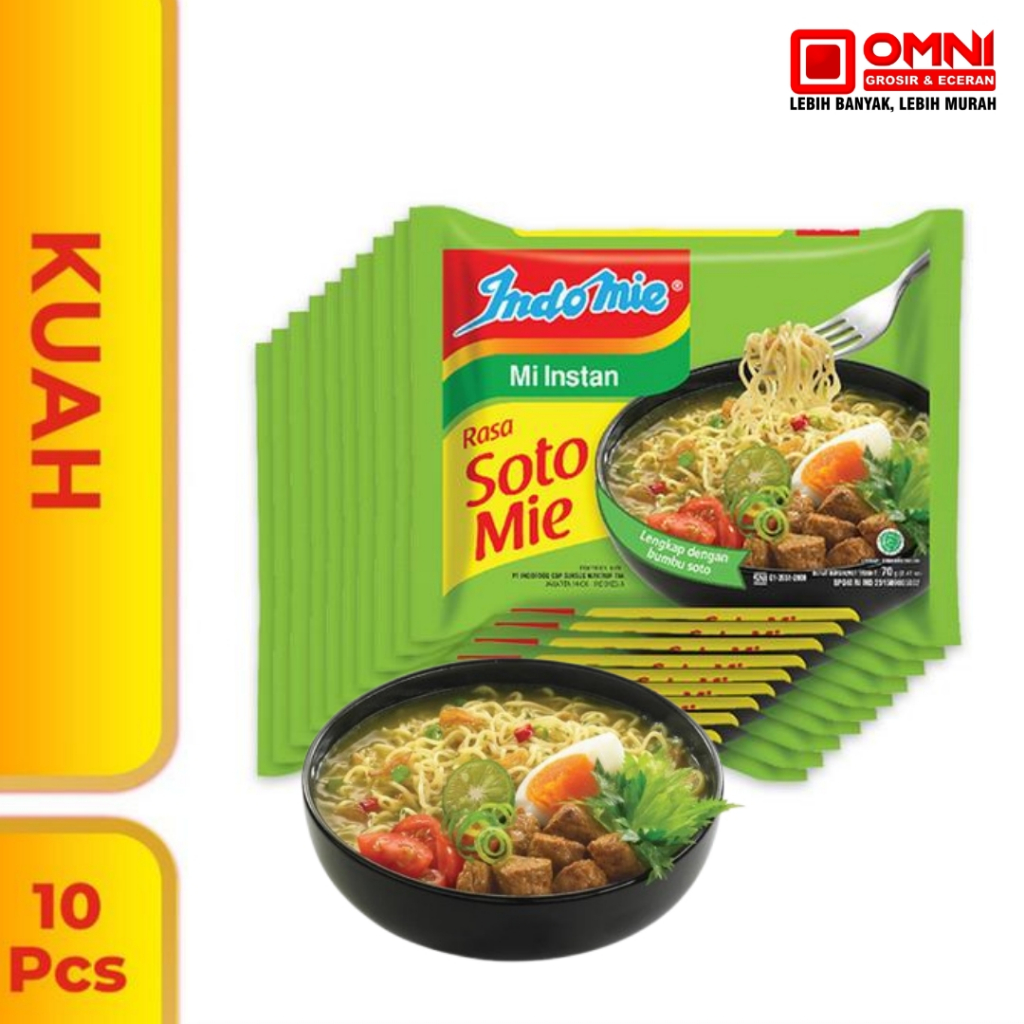 10 Pcs - Indomie Kuah Soto Mie - Omni Supermarket Makassar