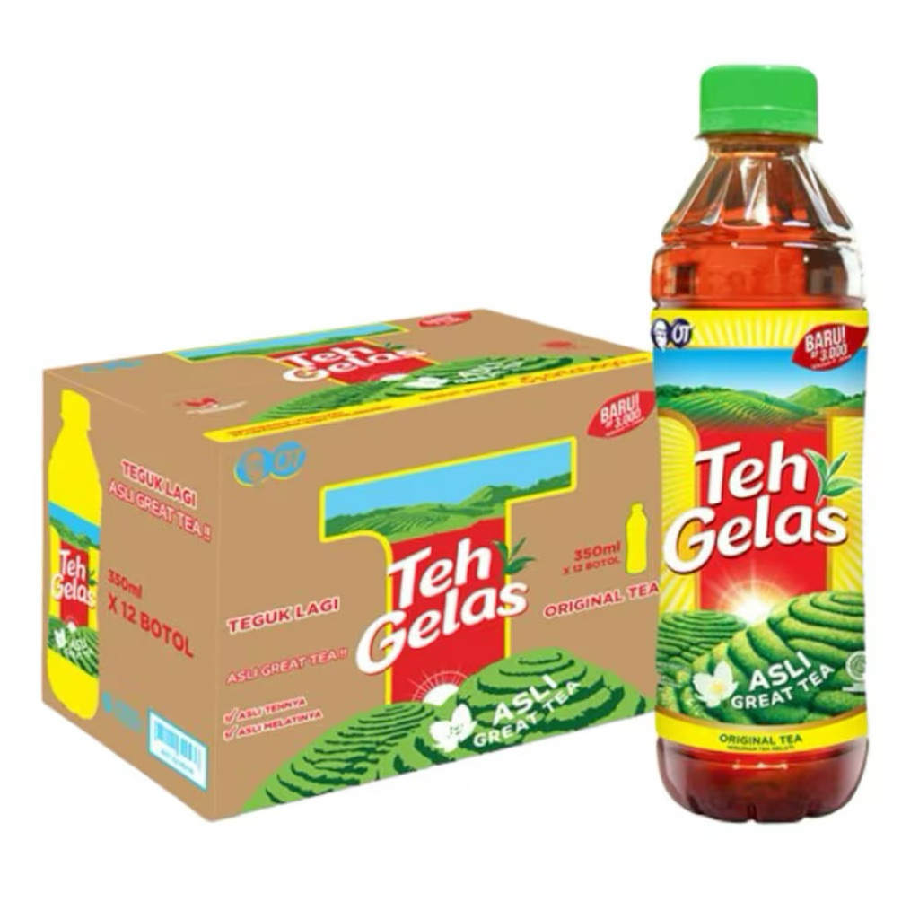 Teh Gelas Botol 350ml(1 Dus Isi 12 Botol)