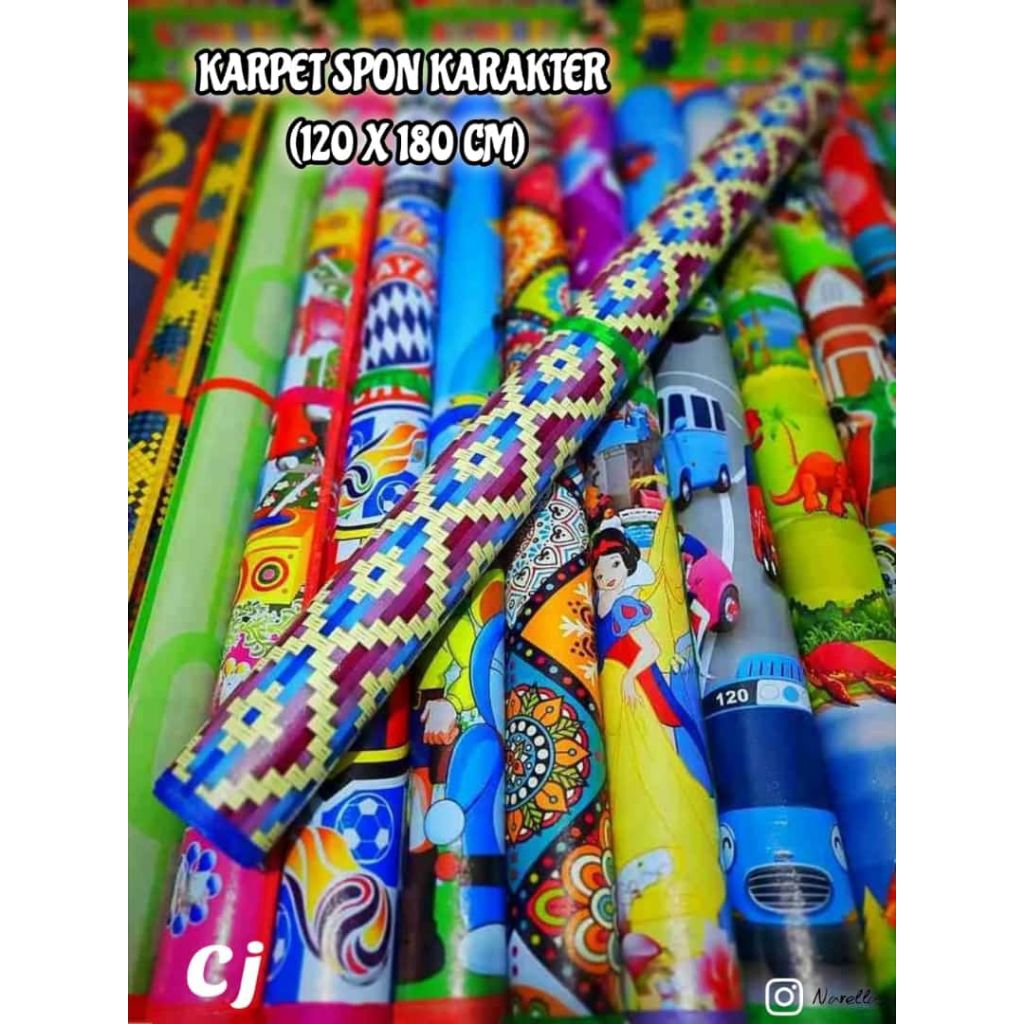 Tikar Spon Murah, Tikar spon anti air, tikar lantai, tikar piknik, tikar 2 motif