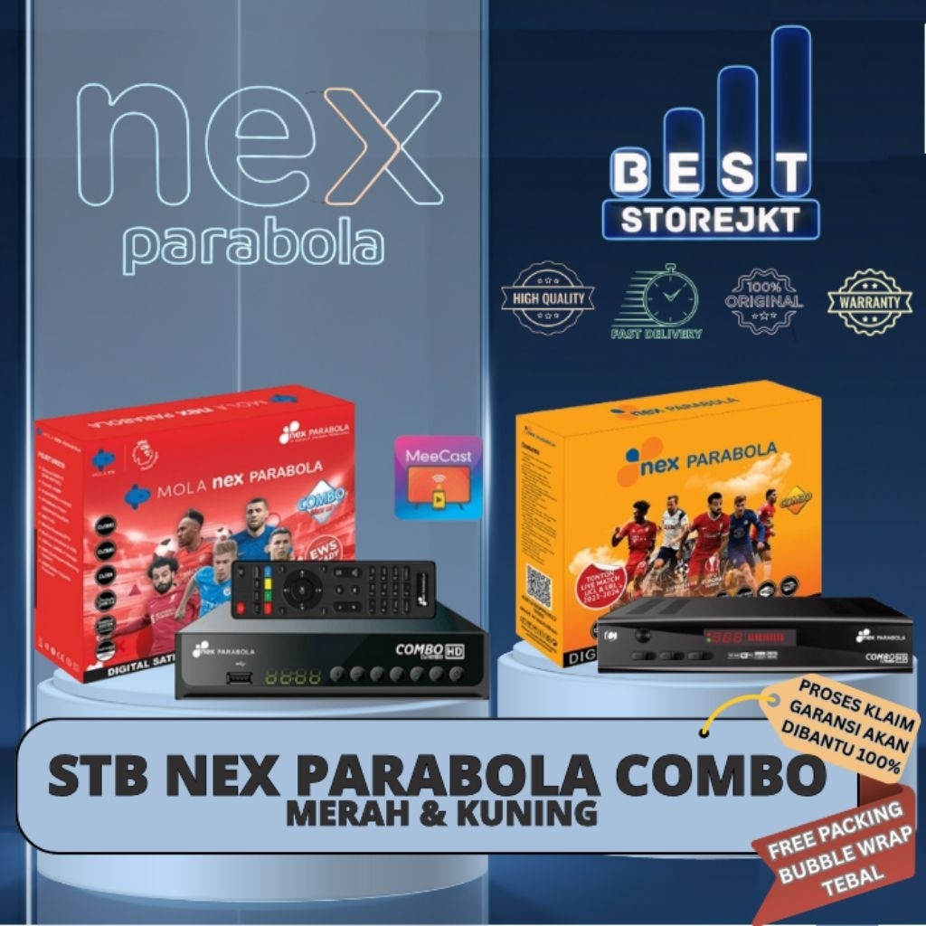 Receiver Parabola Dan Set Top Box Nex Parabola Combo (DVB S2 & DVB T2)