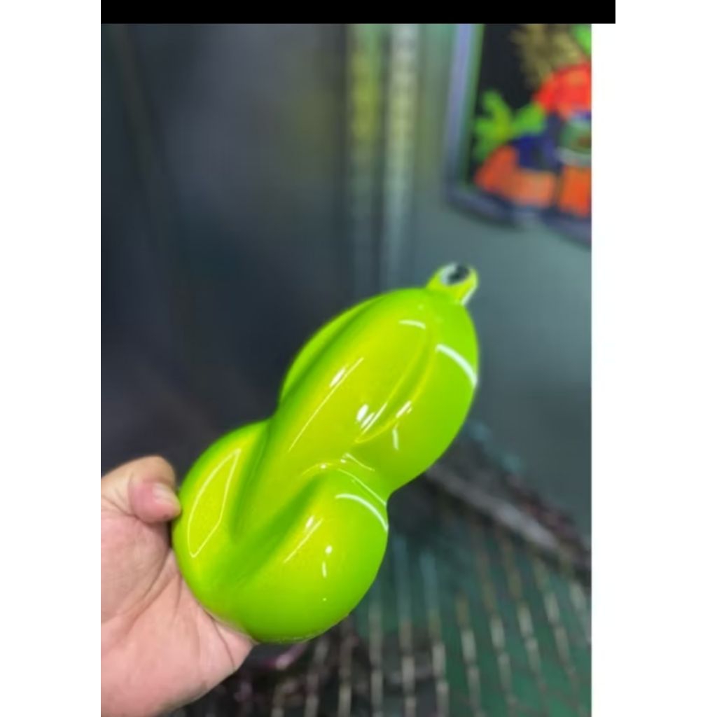 Cat Hijau Metalic Pu / cat  Binelli Green Pu Cat motor Mobil 500 ml(Dasar Silver)