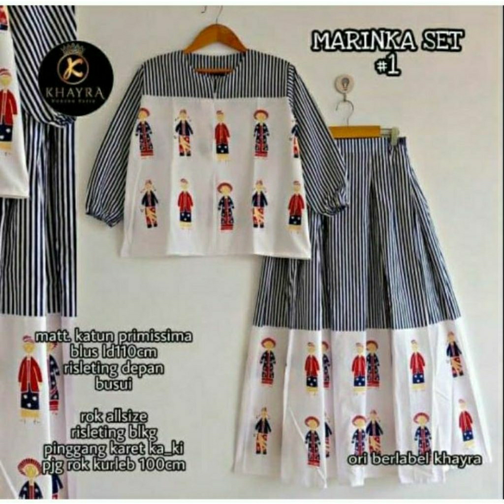 Marinka Set Batik Solo Setelan Rok Batik Wanita