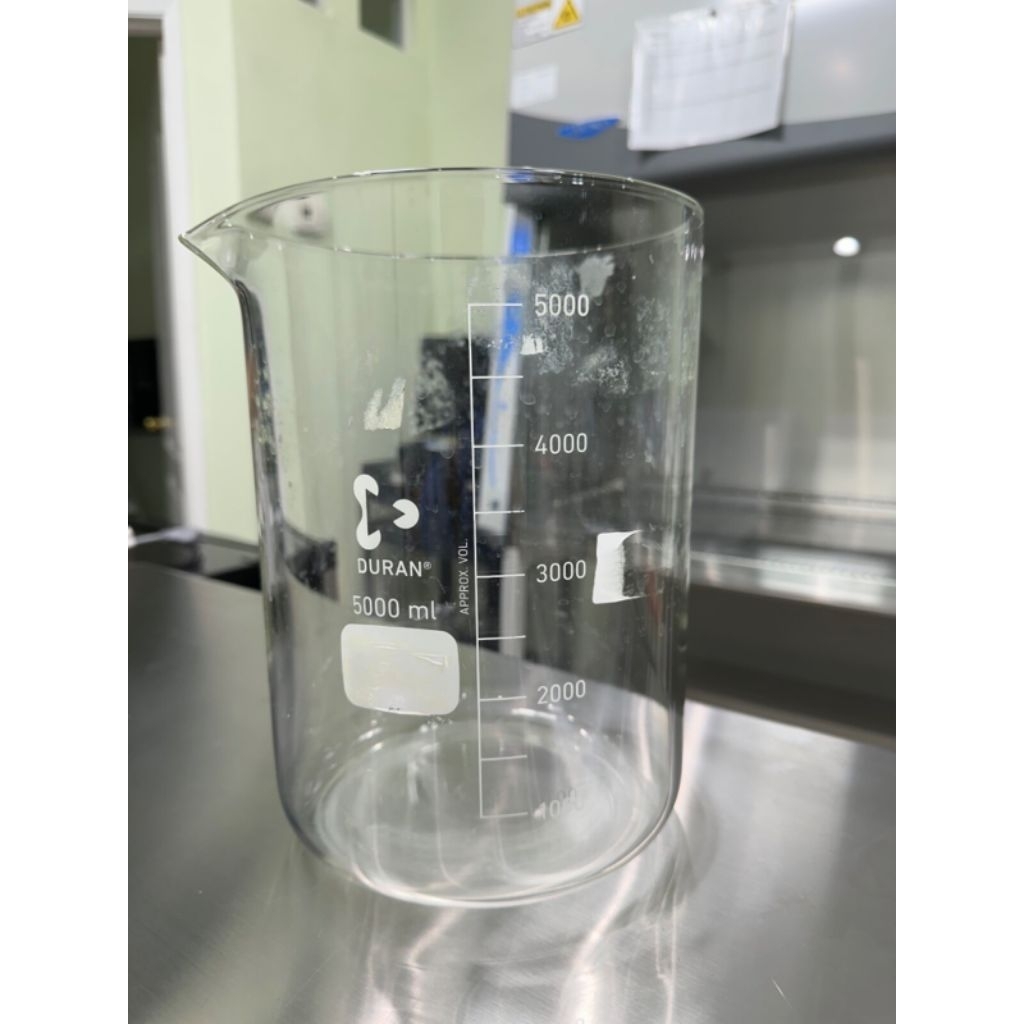 Beaker Glass 5000 Ml Duran Low Form Gelas Kimia Kaca Kapasitas 5 L