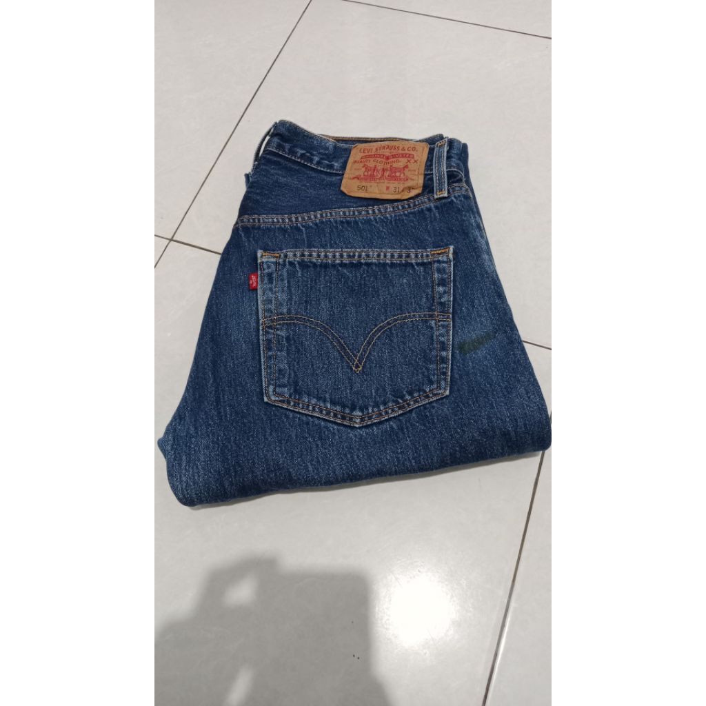 Celana Jeans Denim Second Bekas Branded Pl Levis 501 Size 31