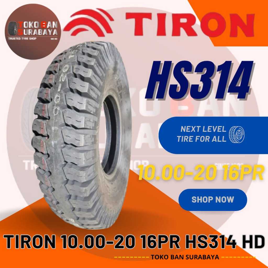 Ban Truk TIRON 10.00-20 16PR HS314 SHD 1000-20 1000/20 1000R20 1000 10.00 R20 R 20 16 PR HS 314 HD