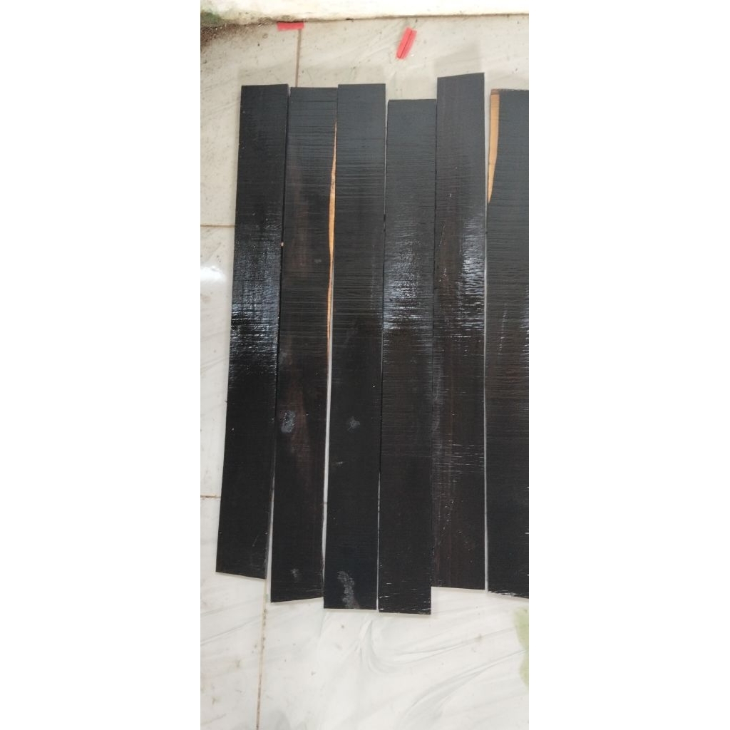 custom potongan kayu Ebony hitam (black jet)