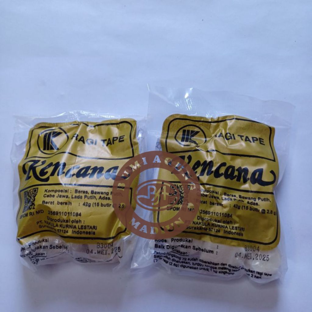 Ragi Tape Kencana Ecer kemasan 42gr