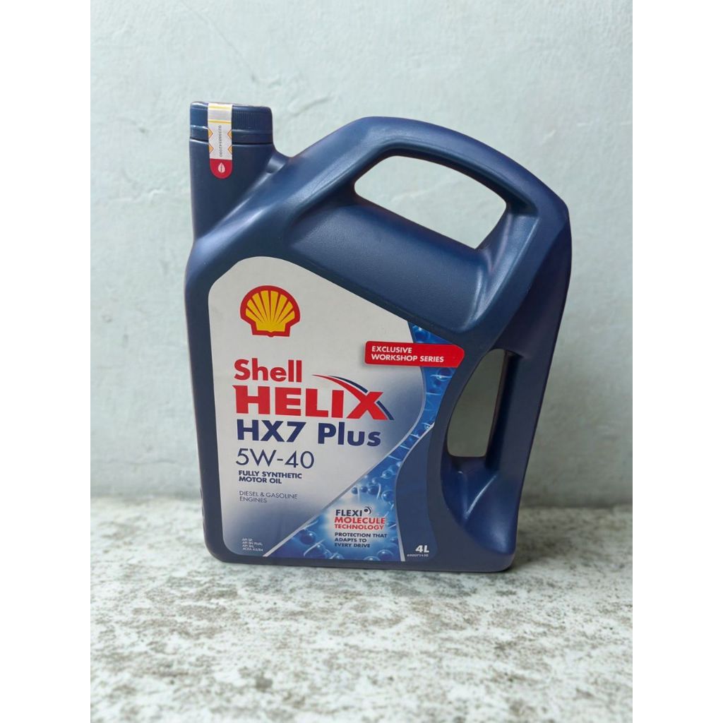 Oli Mesin Mobil Shell Helix Hx 7+ 5W-40 4 Liter Original Full Synthetic oli shell helix hx7 plus 4L
