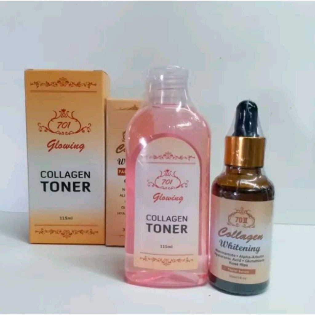Paket Collagen 701 Toner & Serum Glowing 701