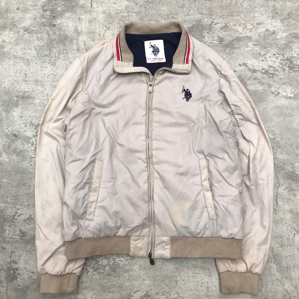 casual harrington jacket pria us polo assn ralph lauren workjacket bomber vintage 90s style old mone