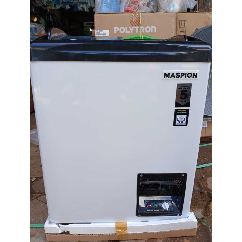 Maspion UFH 100 C – Ukuran 100 Liter Freezer Chest Box Kaca Geser, Hemat Listrik & Praktis