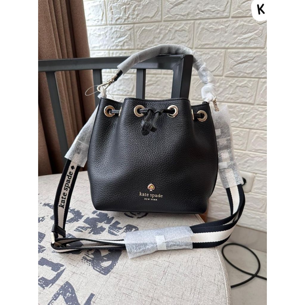 ks crossbody bag bucket drawstring emma black