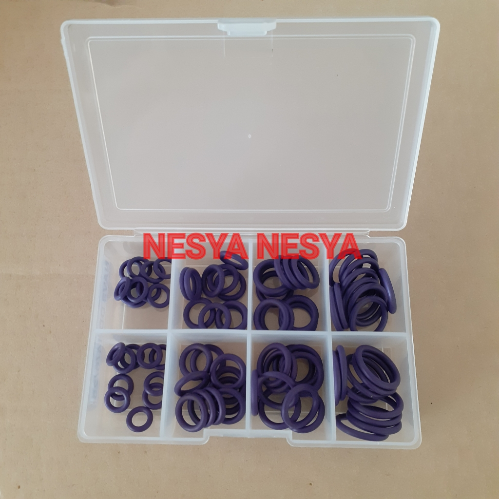 Seal Sil O-Ring O Ring Oring Kit Lengkap / Kotak = 80PCS 80 PCS untuk Koneksi Sambungan Selang Pipa 