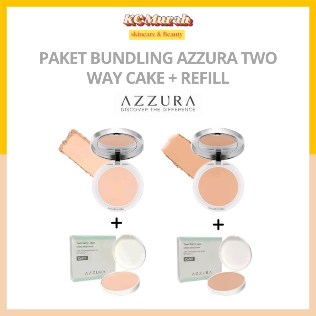 AZZURA PAKET BUNDLING Azzura Two Way Cake + Azzura Two Way Cake Refill
