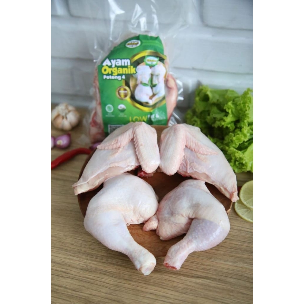 Berkah Chicken Organic Potong 4 berat 500-600gr/Ayam Organik Berkah potong 4 berat 500-600gr