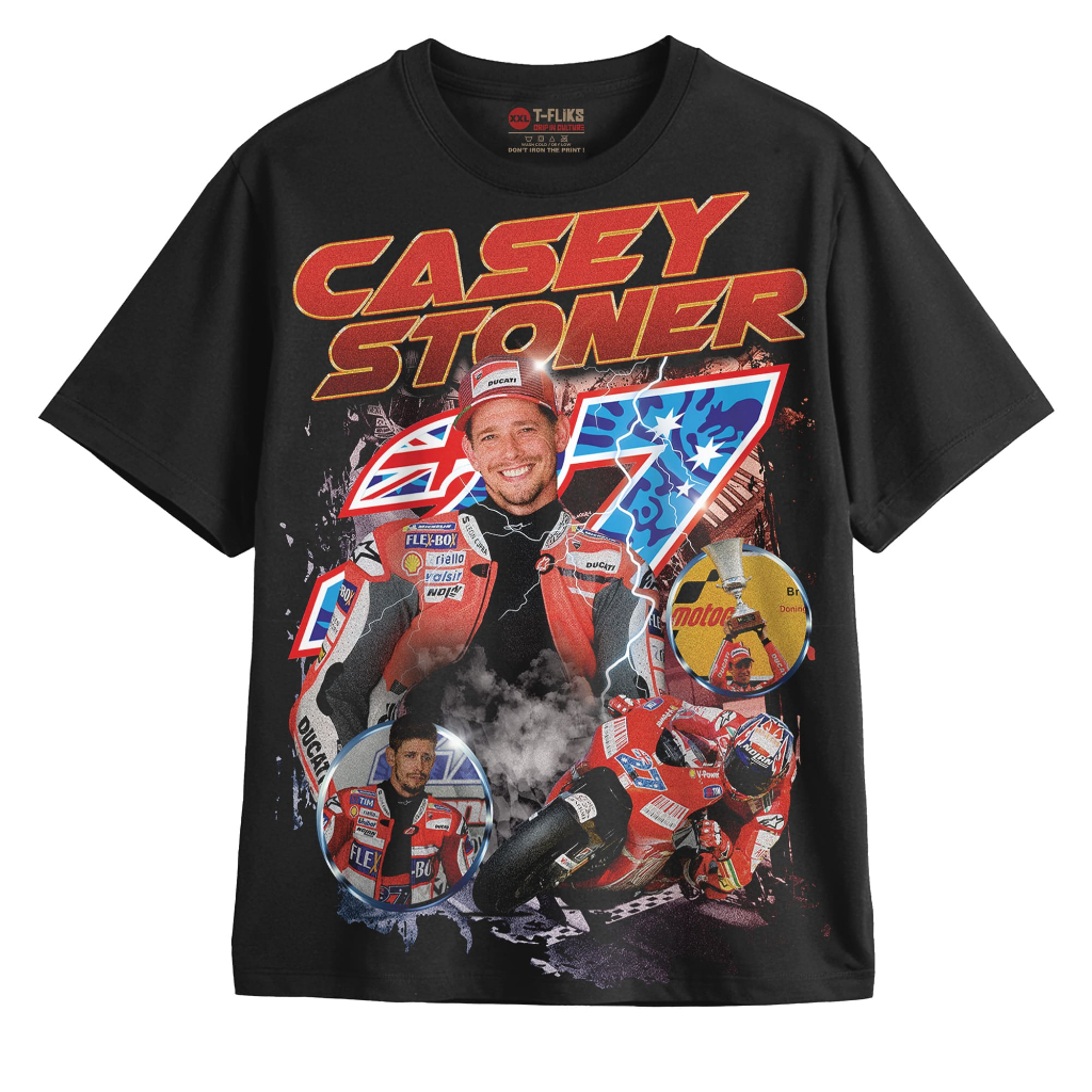 Original CASEY STONER KAOS PEMBALAP MOTOGP TSHIRT OVERSIZE UNISEX HITAM - TFLIKS Unisex Tee