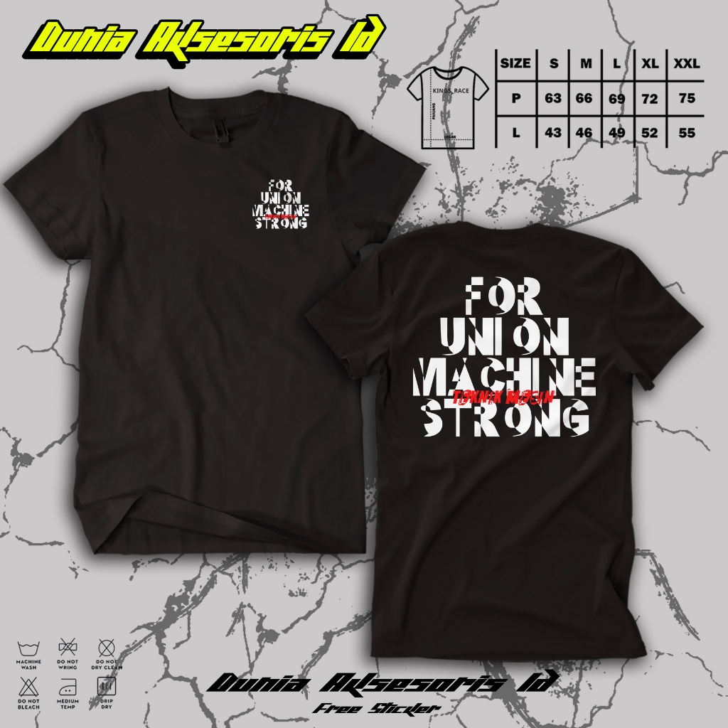 Kaos Teknik Mesin | Kaos Machine Strong | Kaos Solidarity Forever | Baju Tshirt M Solver