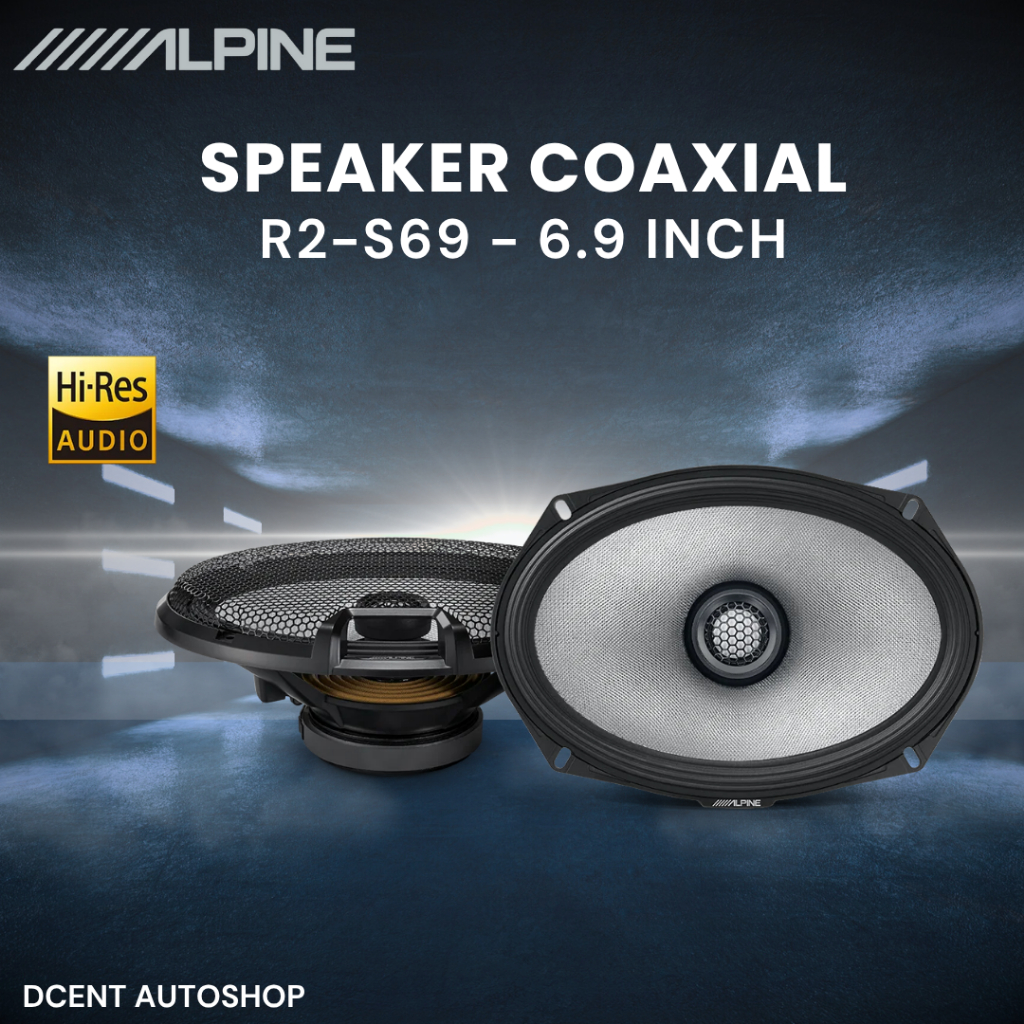 Speaker Coaxial Mobil - Speaker Alpine R2-S69 - 6x9 Inch - Coaxial Speaker Audio Mobil - Plug N Play