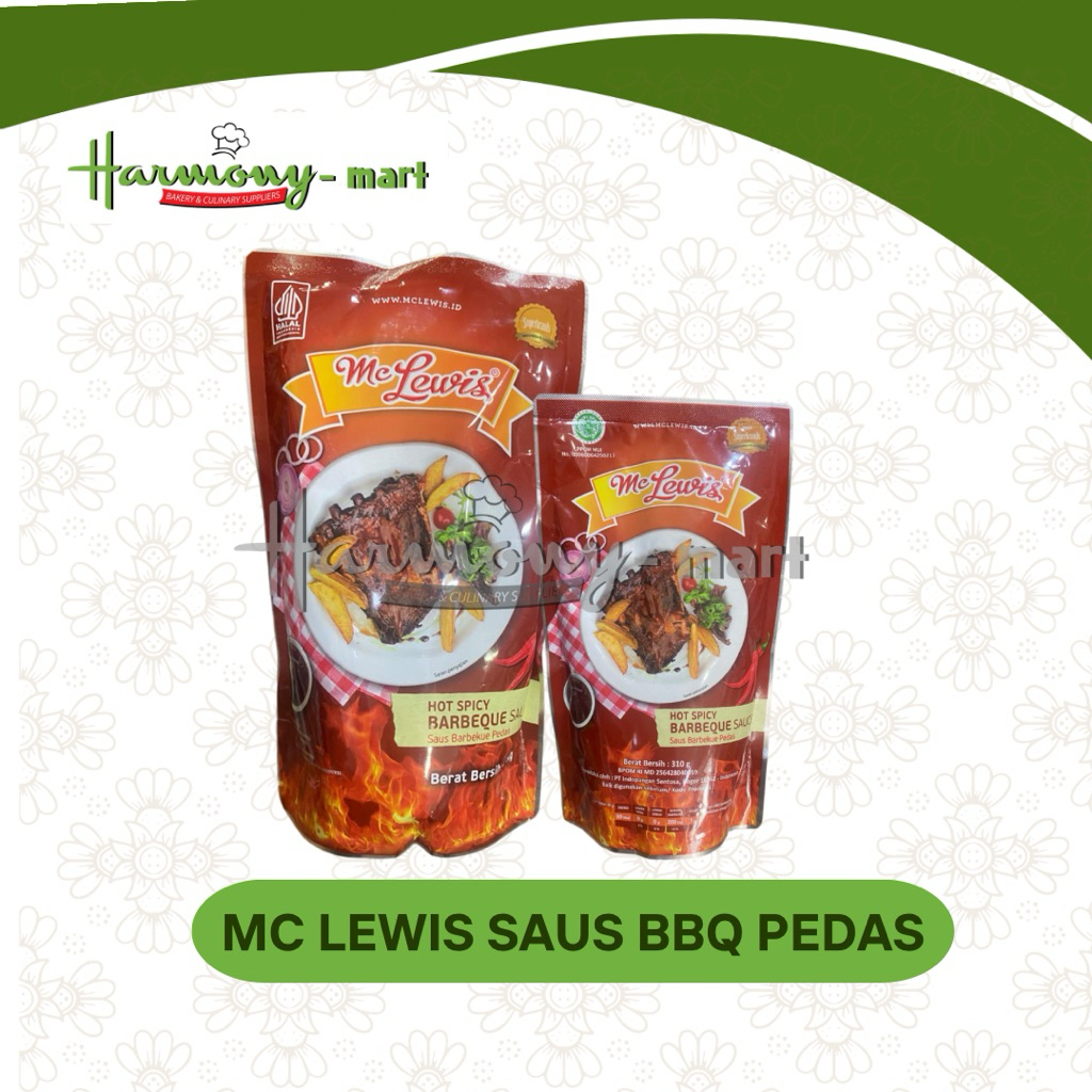 MC LEWIS SAUS BBQ PEDAS / Hot Spicy Barbeque Sauce - 310gr & 1kg