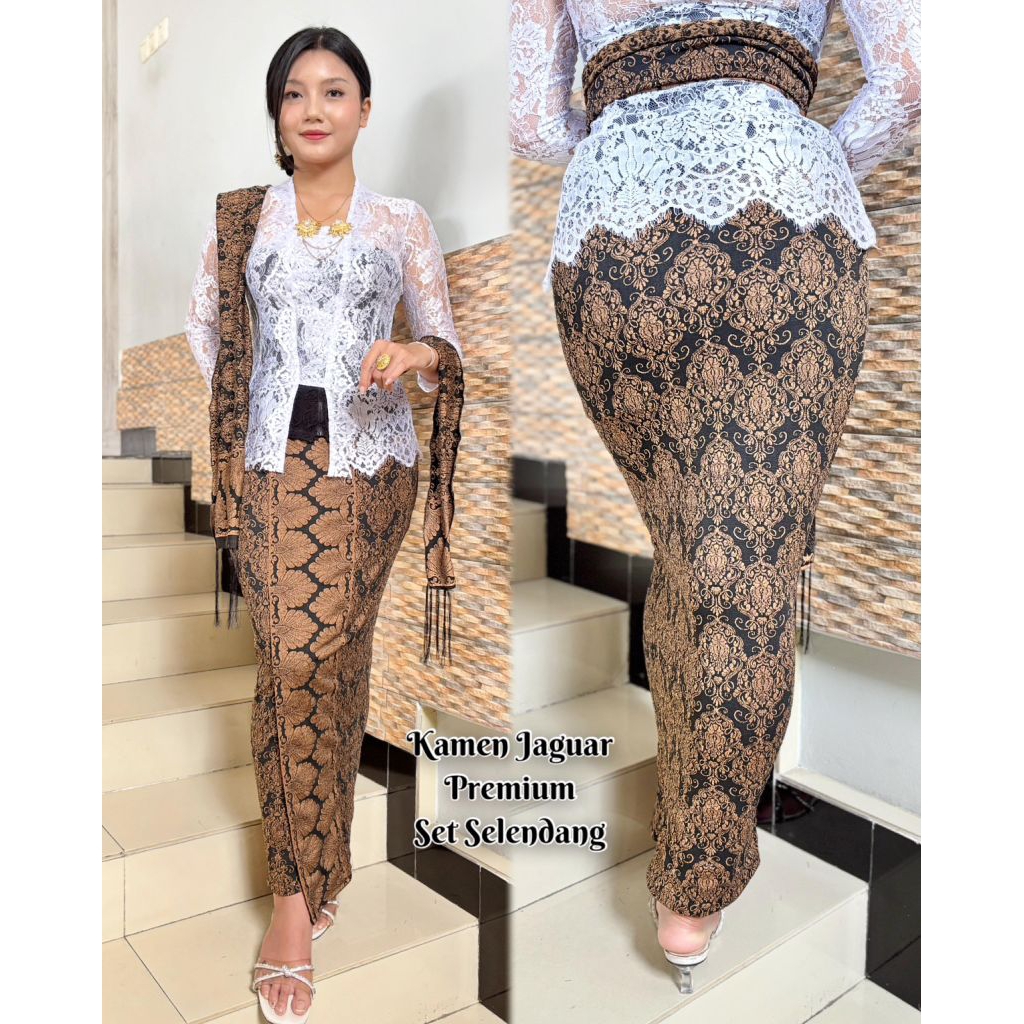 Kamen jadi jaguar serat set selendang