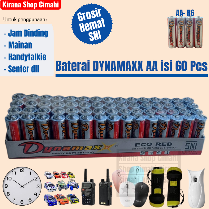 Baterai Dynamaxx AA / A2 Merah Isi 60 Pcs / AA60MRHDMX