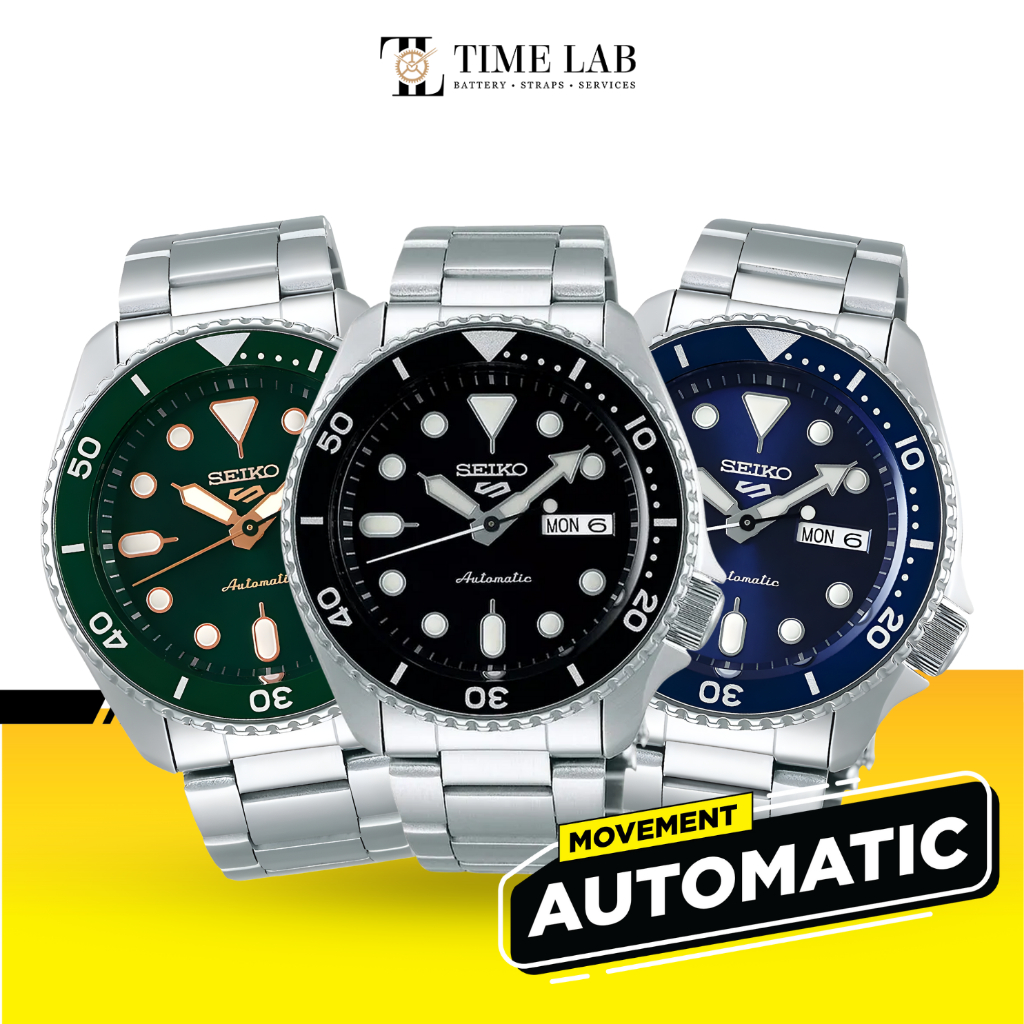 JAM TANGAN PRIA SEIKO 5 SRPD SPORT STAINLESS STEEL AUTOMATIC ORIGINAL TIMELAB