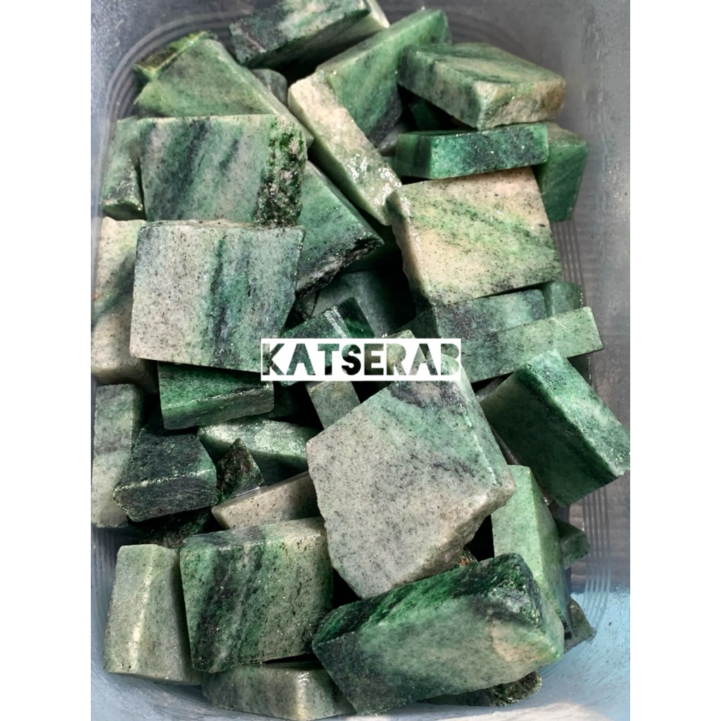 bahan batu akik pasir intan 100% natural / batu akik pasir intan hijau natural / bahan batu akik pas
