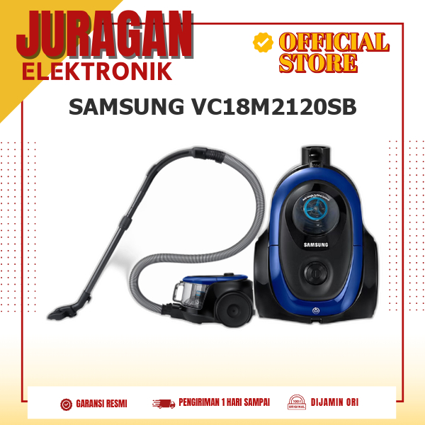 ( Khusus luar kota ) SAMSUNG VC18M2120SB Vacuum Cleaner 380 W Canister Anti-Tangle 18M2120SB