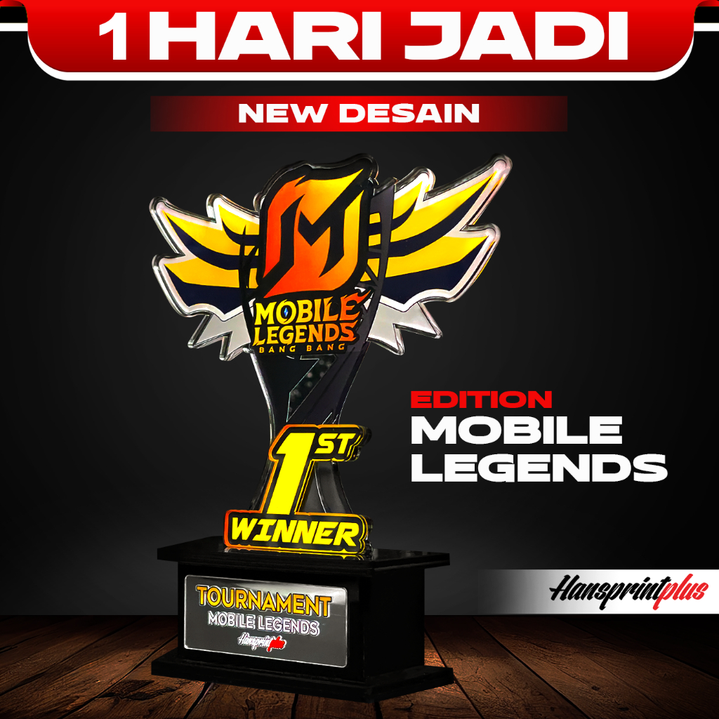 NEW EDITION Trophy Akrilik Mobile Legends | Piala Mobile Legends