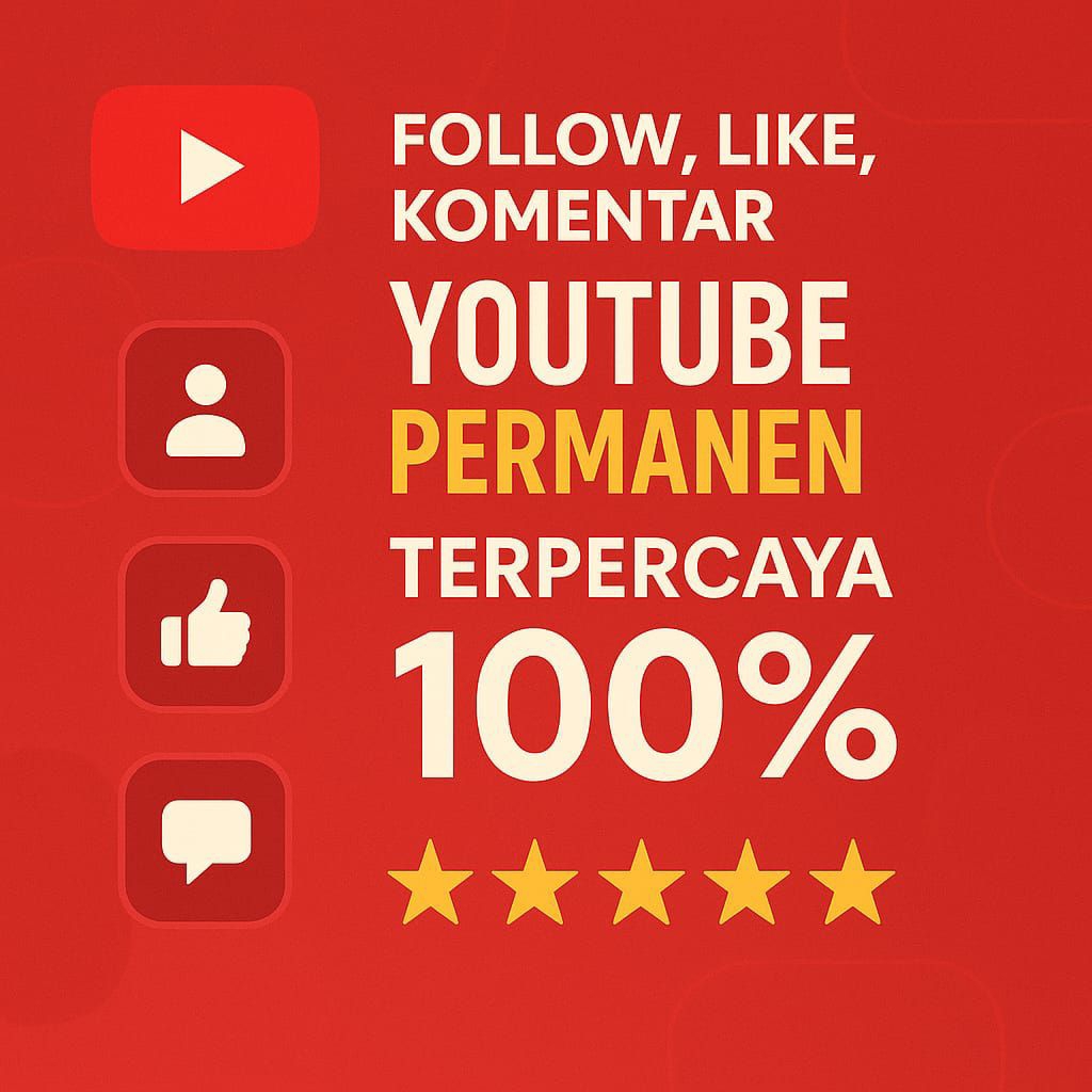 Jasa Komen Like Subscriber Akun Youtube Real Manusia Permanen