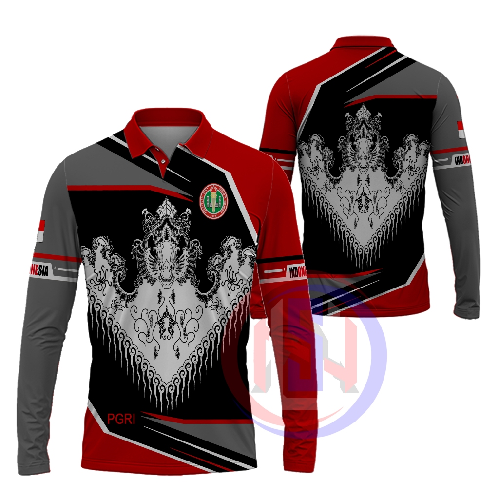 Baju Kaos PGRI Pria Guru Kaos Polo PGRI baju jersey olahraga guru Batik PGRI Printing