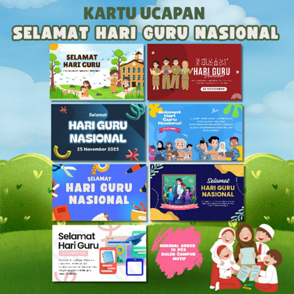 KARTU UCAPAN SELAMAT HARI GURU/KARTU UCAPAN GURU/KARTU HARI GURU/UCAPAN TERIMA KASIH GURU/- Gift Car