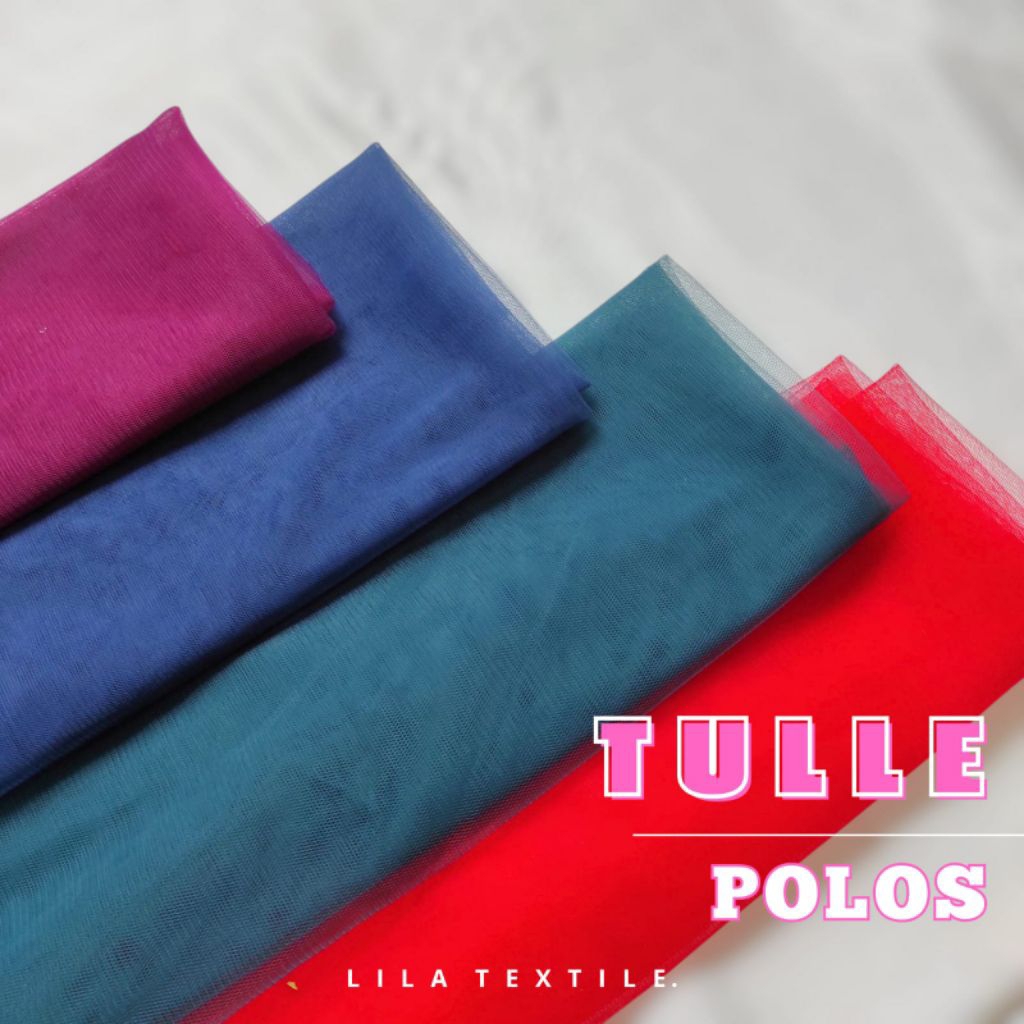 TILE POLOS PREMIUM ,( harga per setengah meter) soft tulle , kain tile halus lembut , tile polos var