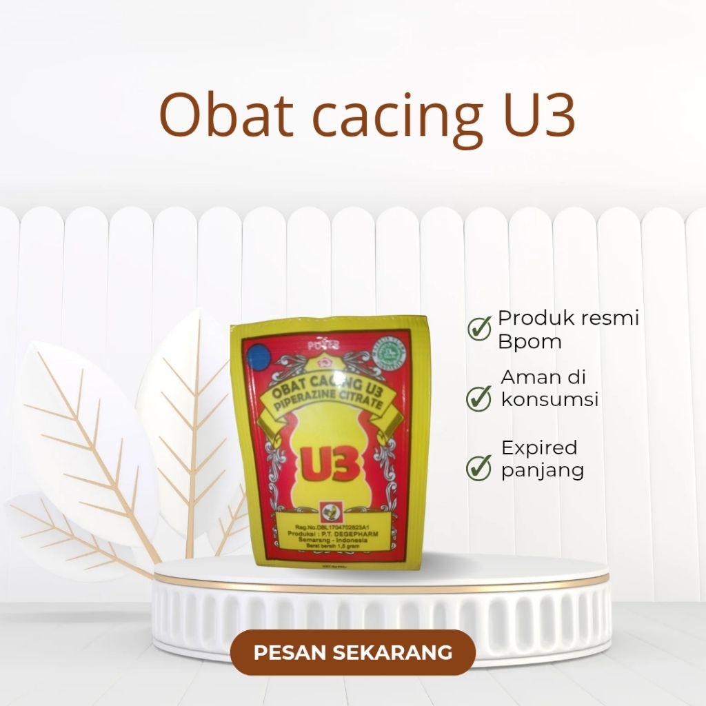 Paket hemat Obat cacing puyer U3 1renceng isi 12pcs