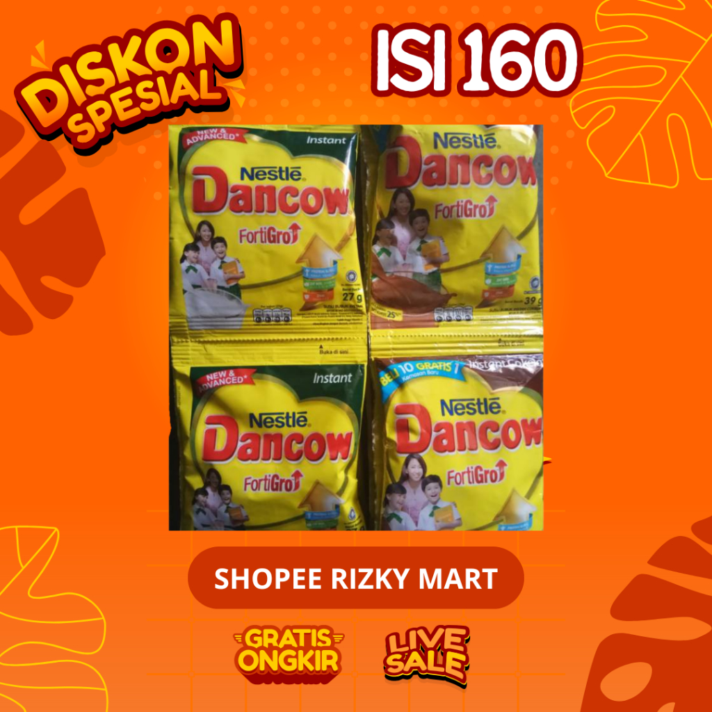 DANCOW SACHET 1 DUS ISI 160 BISA MIX PUTIH & COKELAT