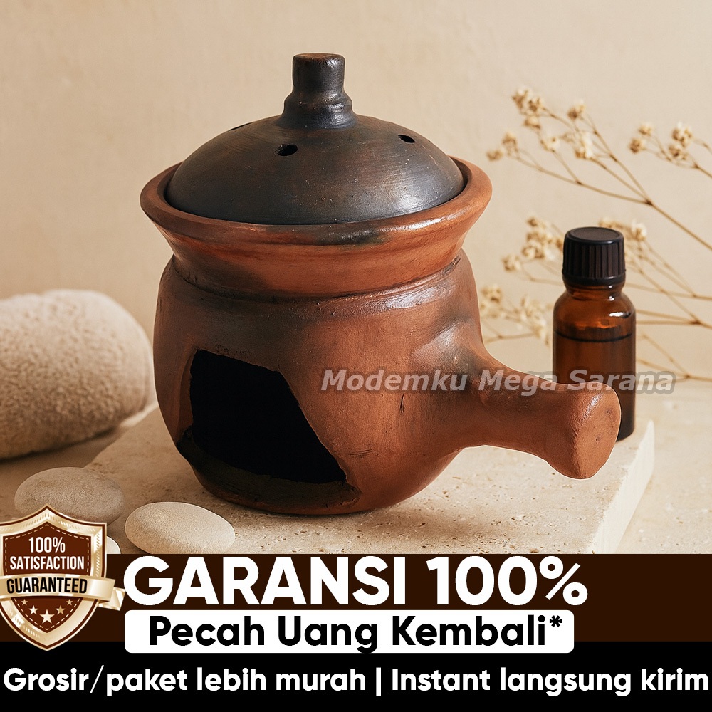 Pawon Gerabah | Anglo Gerabah Aromaterapi Dupa Ratus Menyan Bukhur – Tungku Bakar Tanah Liat Asli Tr