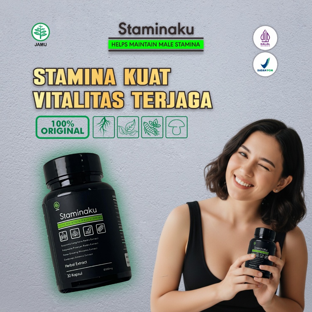 STAMINAKU SUPLEMEN HERBAL STAMINA PRIA TESTOSTERON BOOSTER - 30 KAPSUL