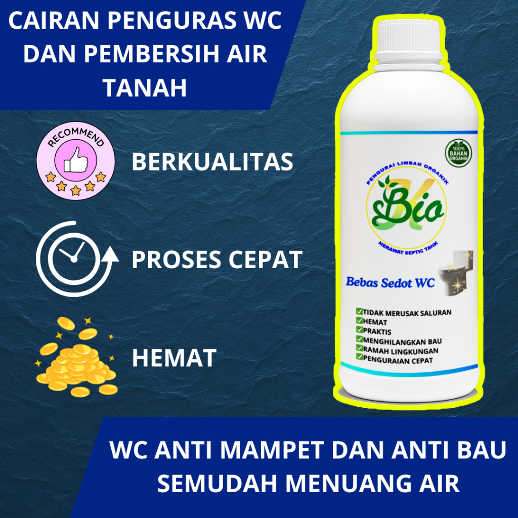 BAKTERI PENGURAI TINJA WC MAMPET BAU TOILET - BIO K