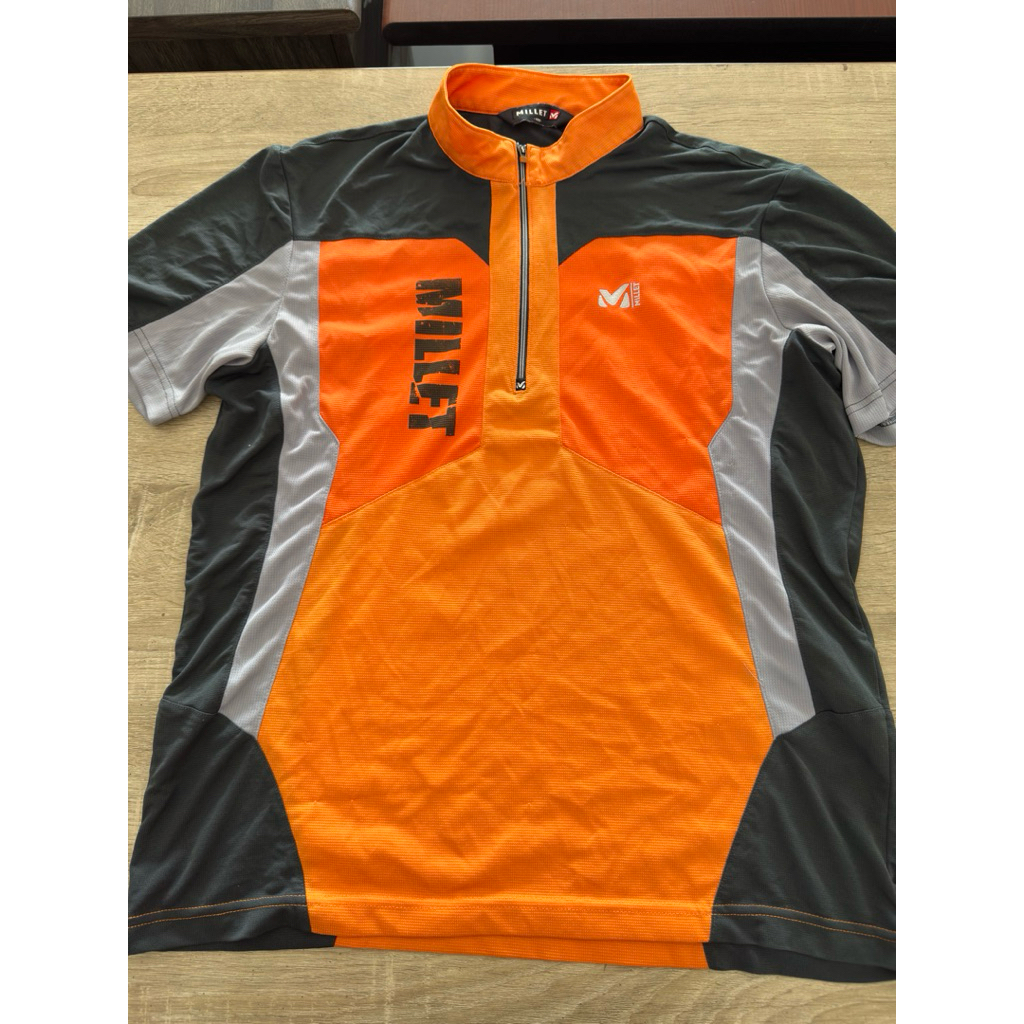 Kaos Outdoor Millet Baselayer Orange Hiking Trekking Kaos Olahraga Adem Lembut Dingin Original 100% 