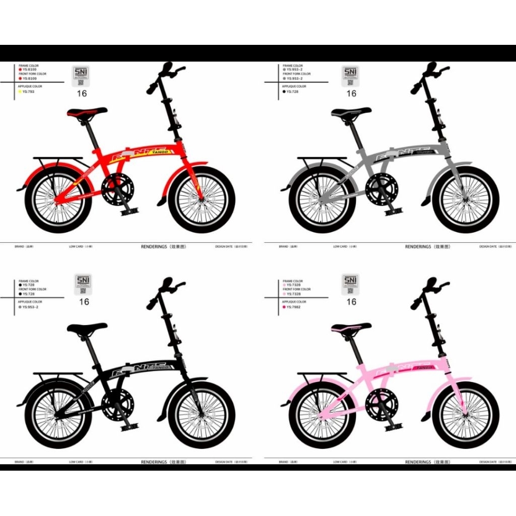 Sepeda lipat fonte UK 16 7speed